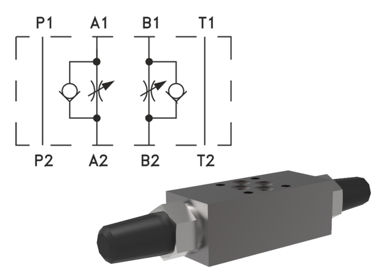 Double Throttle Check Valves, Modular Design